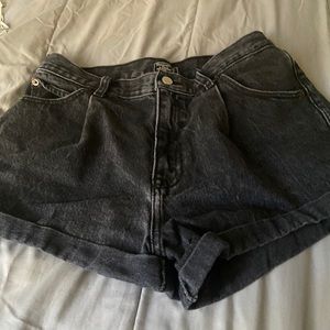 black high rise shorts